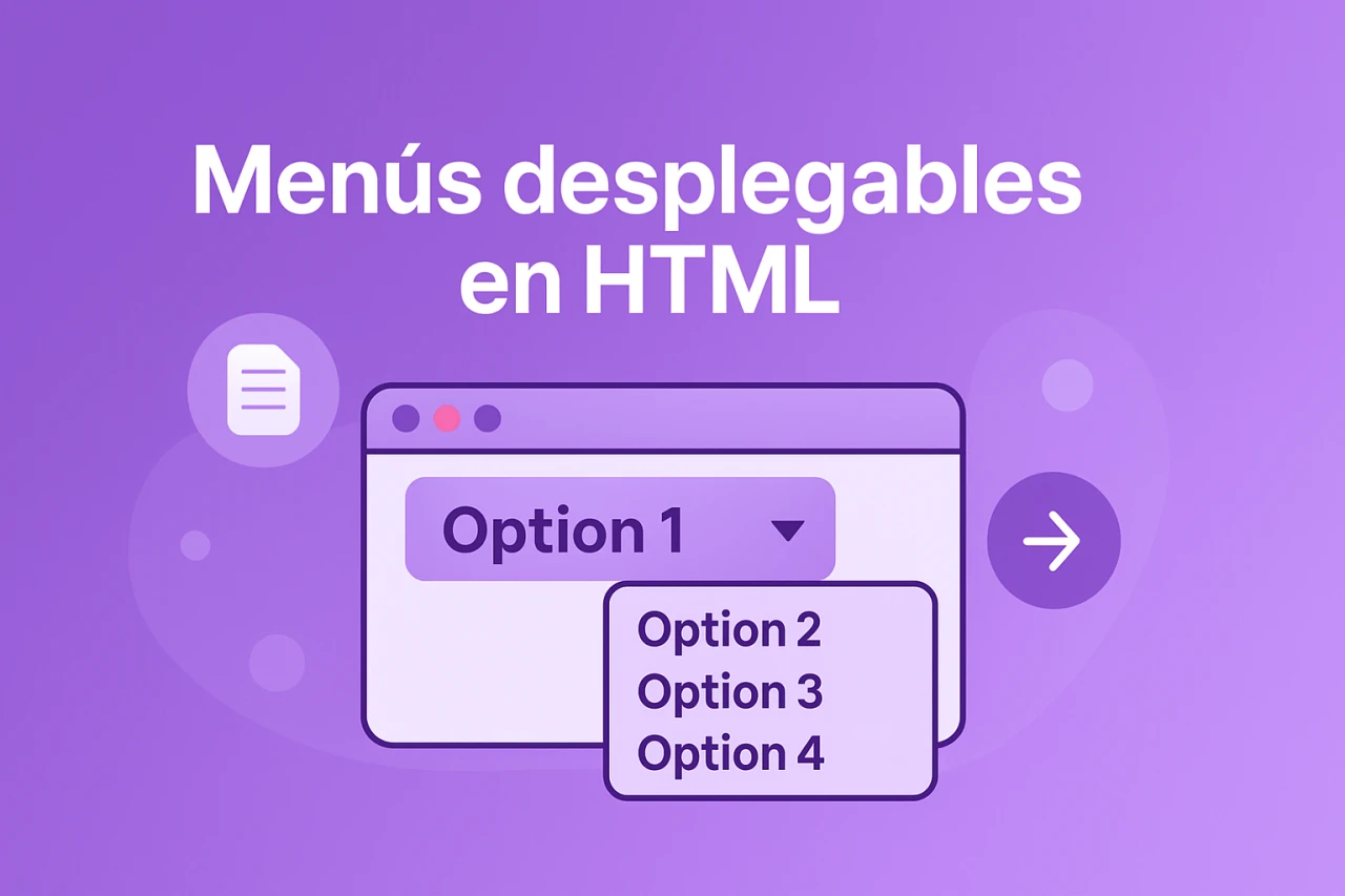Uso de la etiqueta HTML 'select' para crear menús desplegables