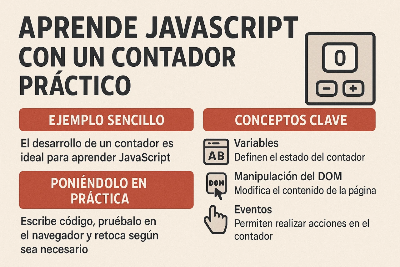 Aprende JavaScript con un contador práctico: Tutorial breve