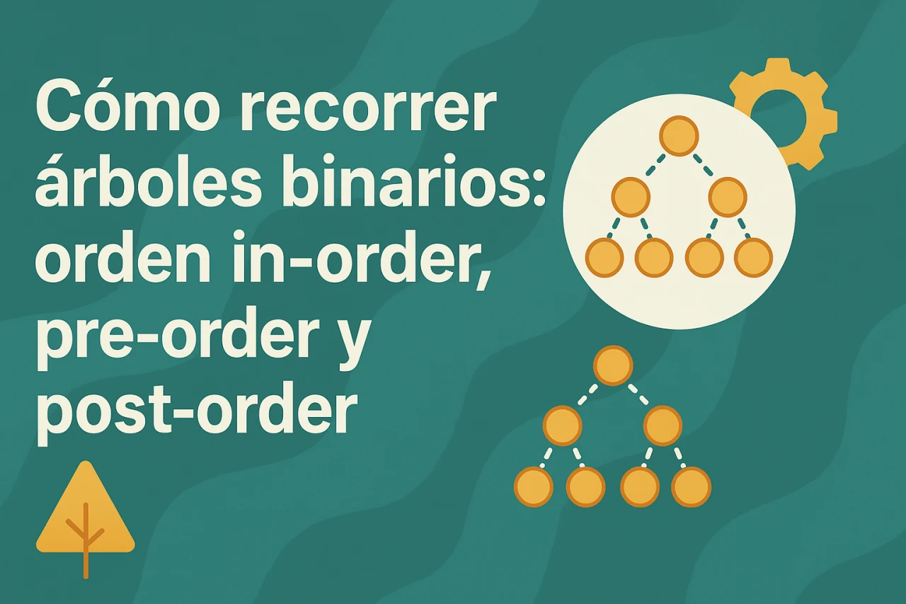Cómo recorrer árboles binarios: orden in-order, pre-order y post-order