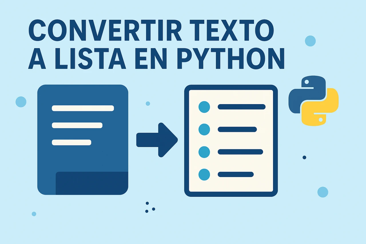 Convertir texto a lista en Python: tutorial paso a paso