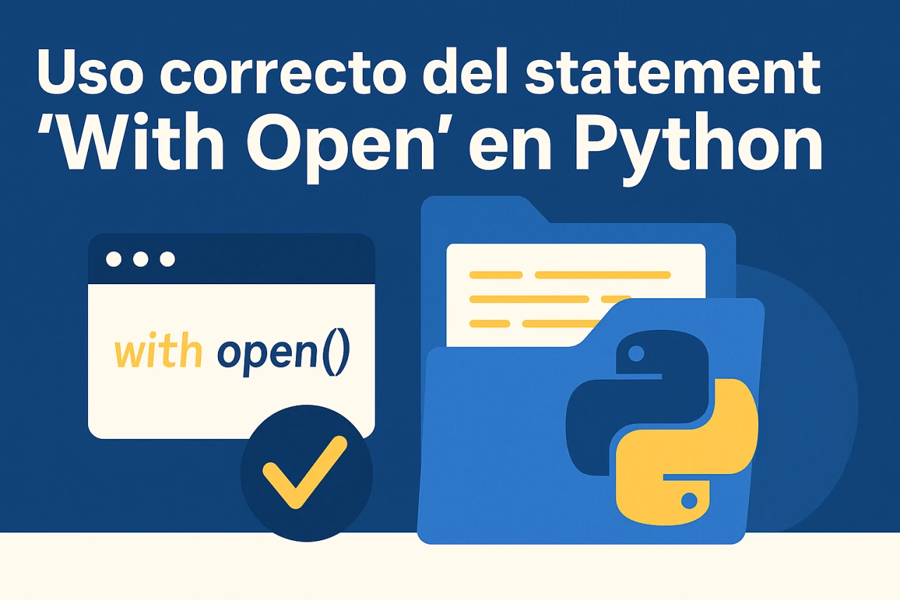 Uso correcto del statement 'With Open' en Python: Ejemplo de sintaxis