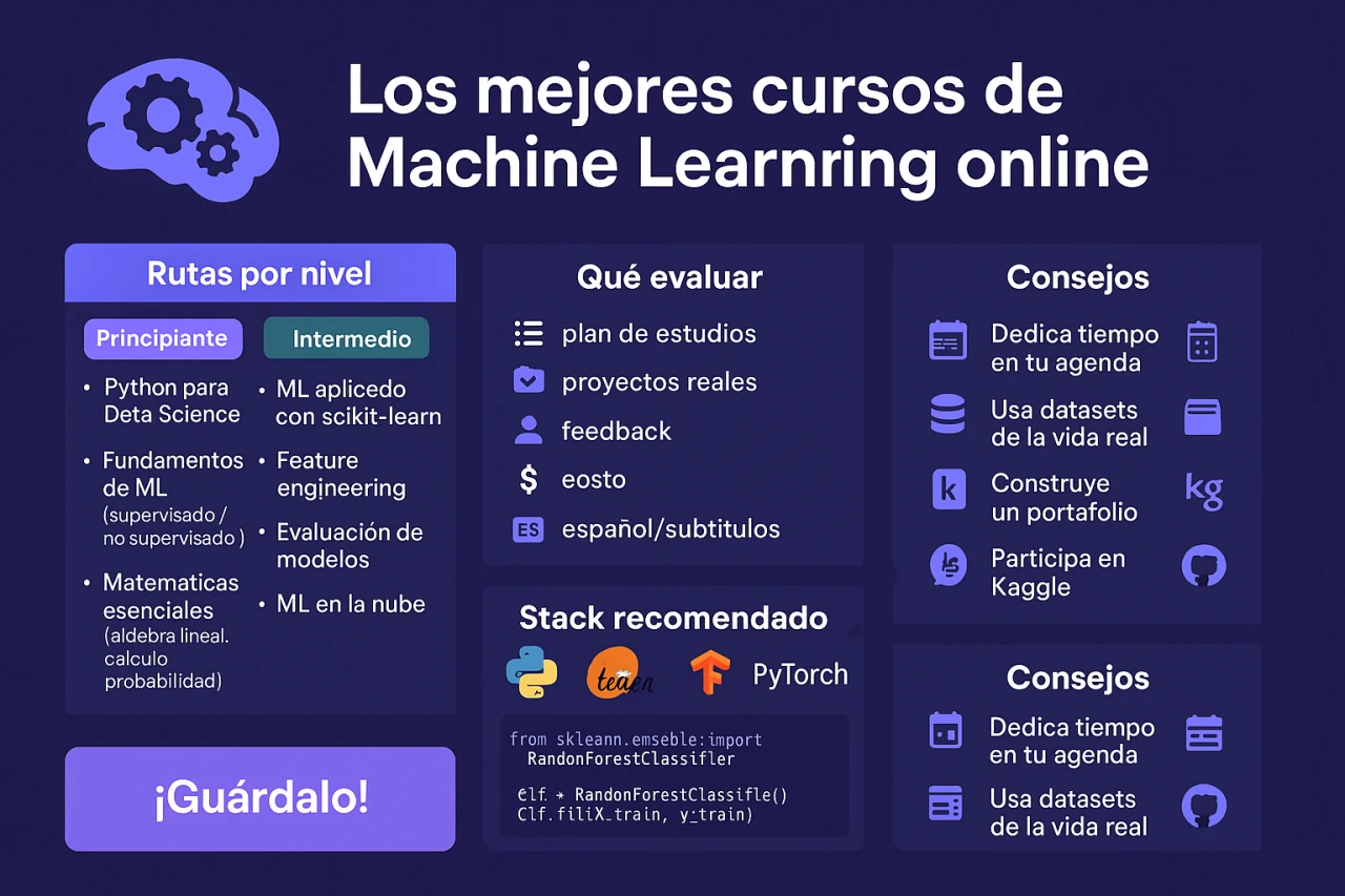 Los mejores cursos de Machine Learning Online: Listad de recursos