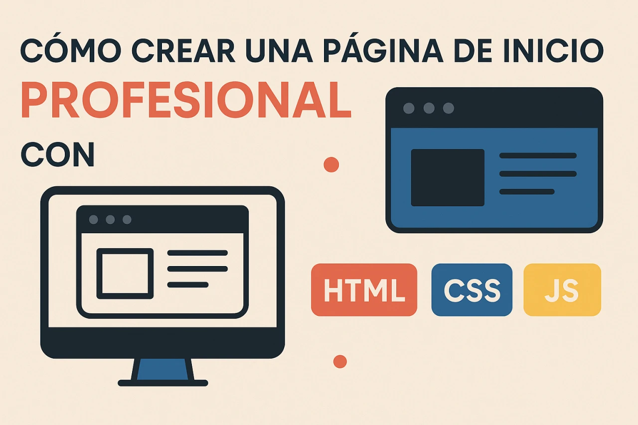 Cómo crear una página de inicio profesional con HTML, CSS y JavaScript