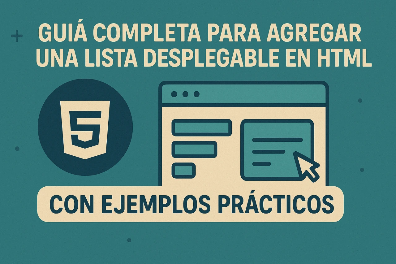 Guía completa para agregar una lista desplegable en HTML con ejemplos prácticos
