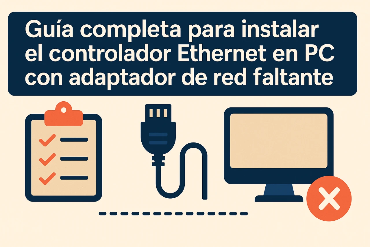Guía completa para instalar el controlador Ethernet en PC con adaptador de red faltante