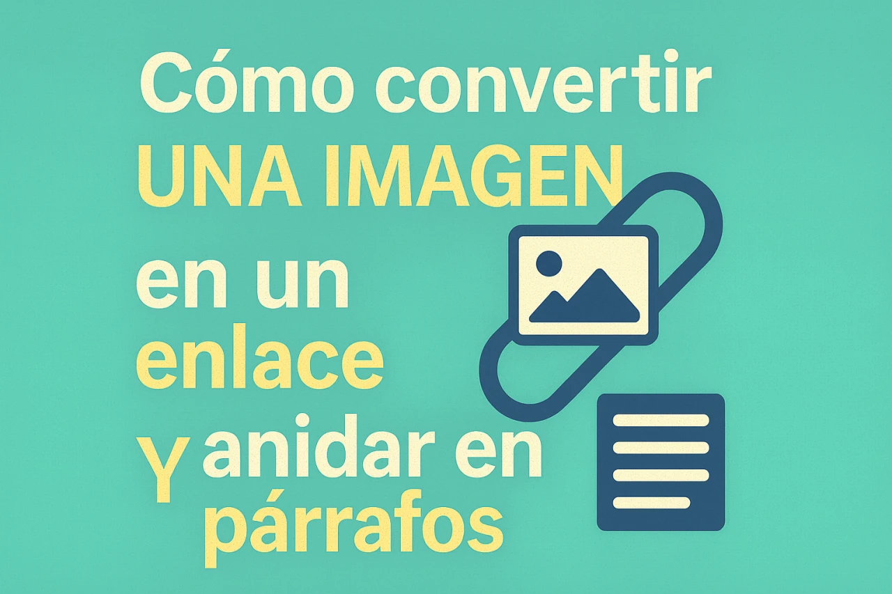 Cómo convertir una imagen en un enlace y anidar en párrafos