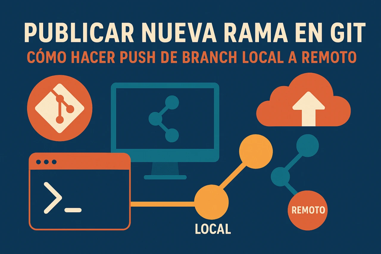 Publicar nueva rama en Git: Cómo hacer push de branch local a remoto
