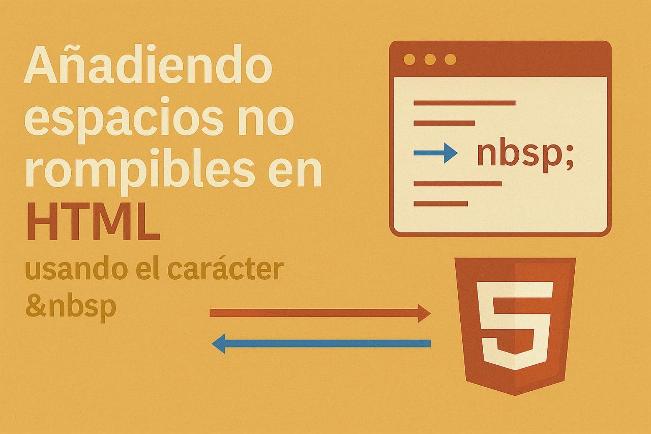 Añadiendo espacios no rompibles en HTML usando el carácter &nbsp;