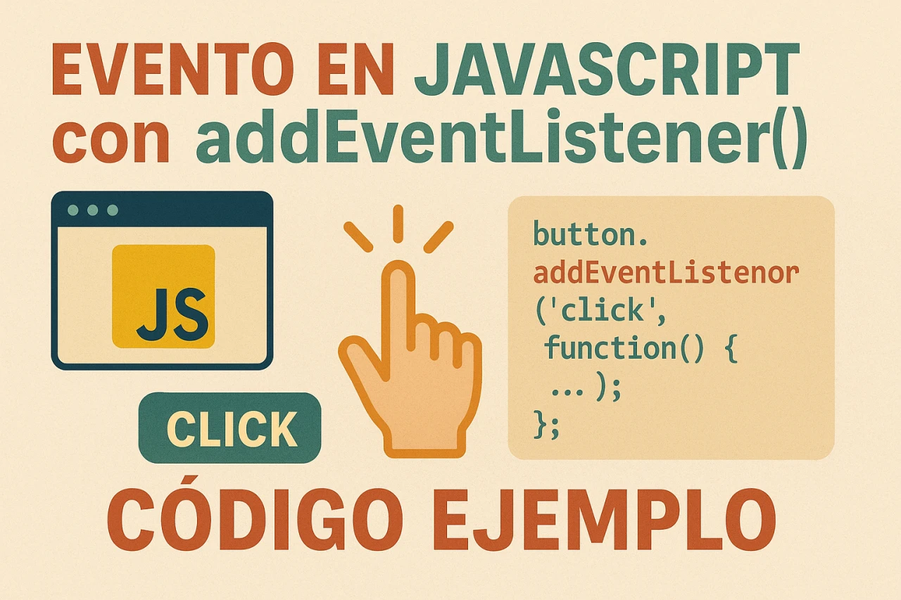 Evento en JavaScript con addEventListener() - Código Ejemplo