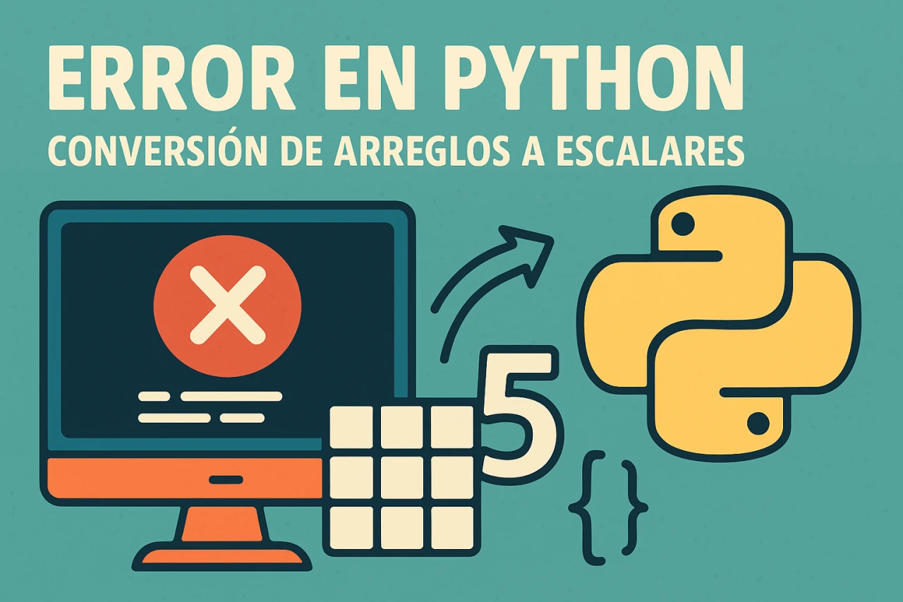 Error en Python: Conversión de arreglos a escalares