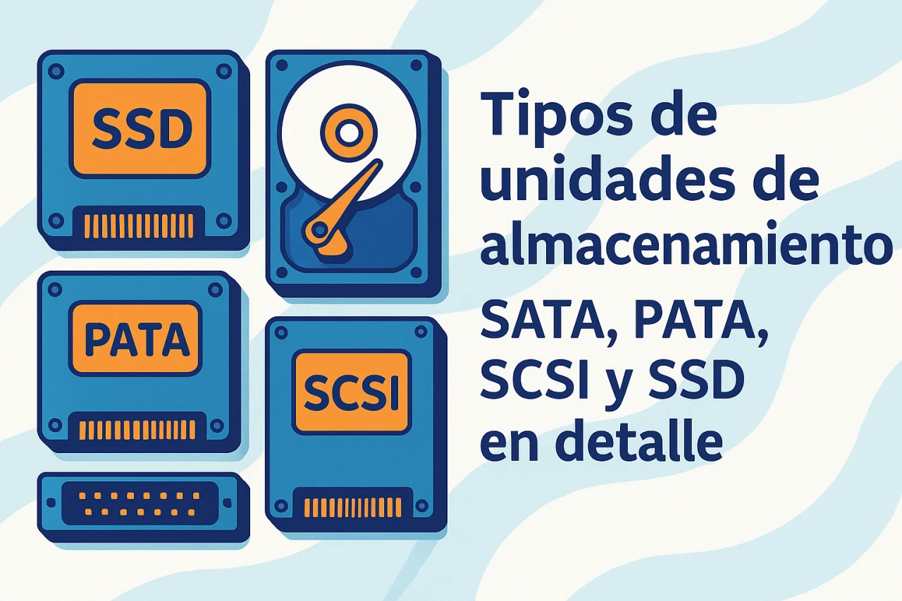 Tipos de unidades de almacenamiento: SATA, PATA, SCSI y SSD en detalle