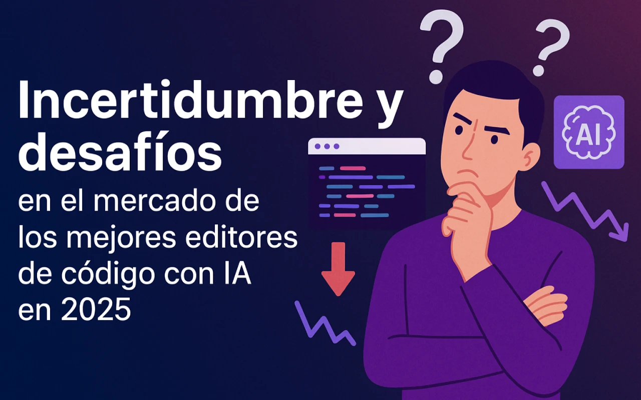 Incertidumbre y desafíos en el mercado de los mejores editores de código con IA en 2025