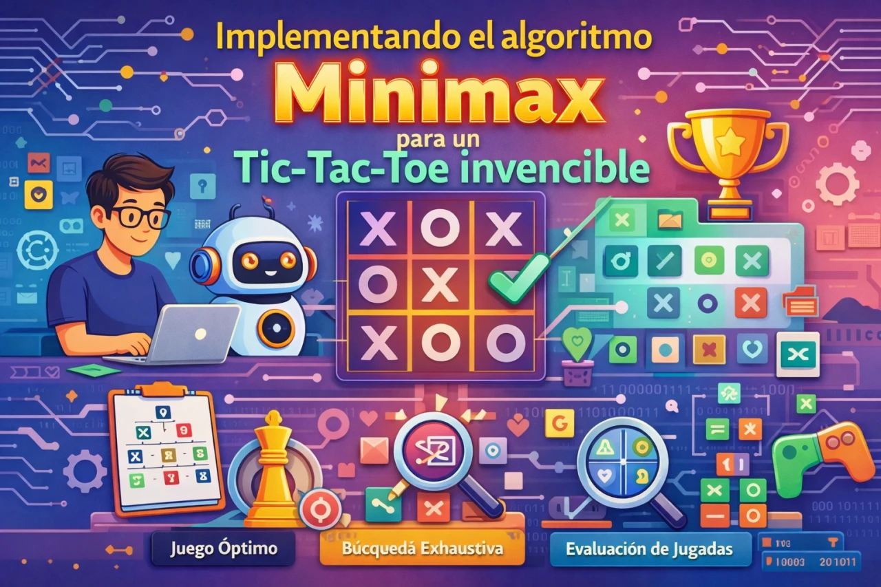 Implementando el algoritmo Minimax para un Tic Tac Toe invencible