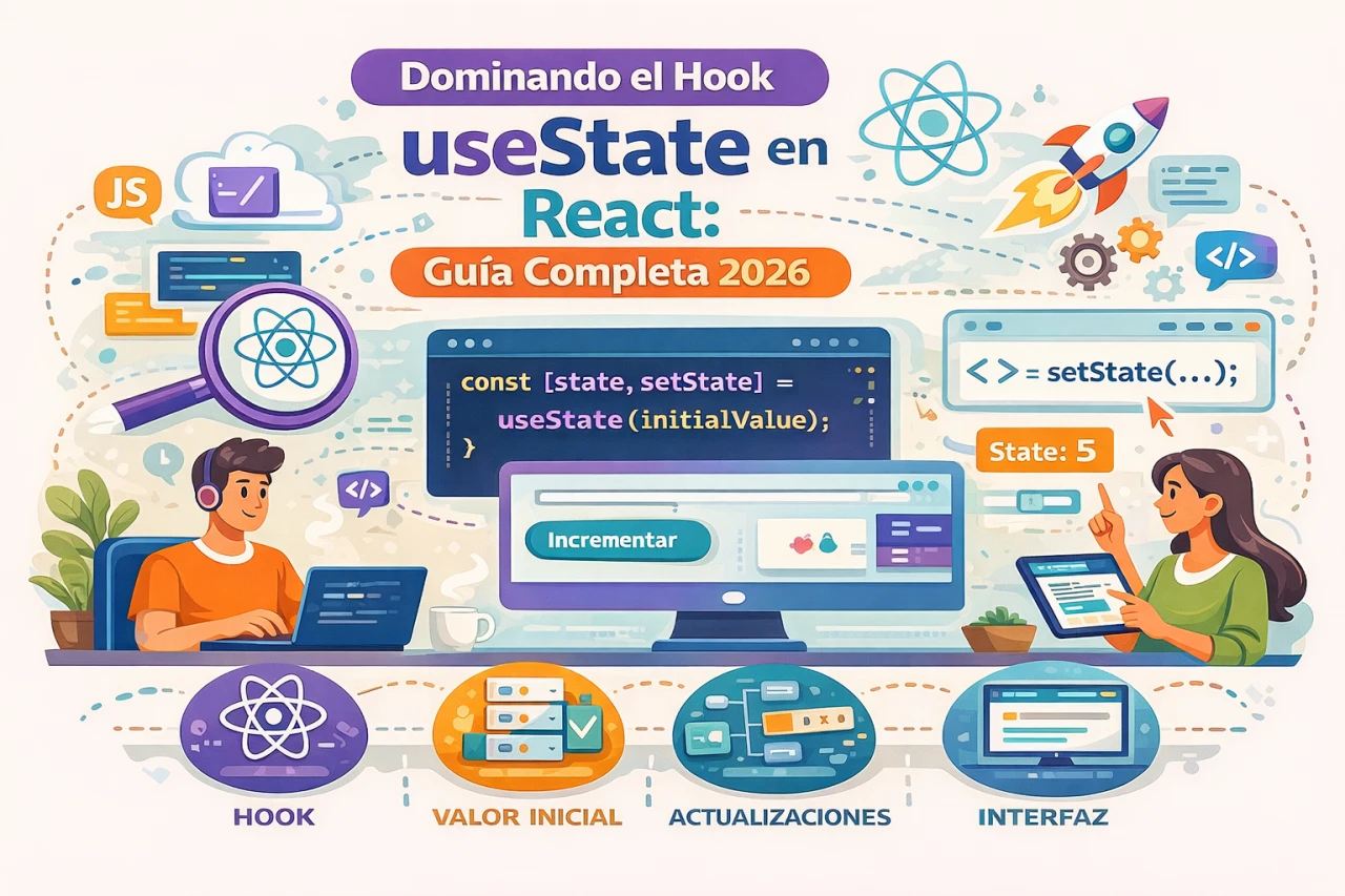 Dominando el Hook useState en React: Guía Completa 2026