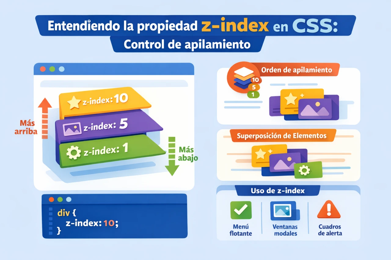Entendiendo la propiedad z-index en CSS: Control de apilamiento