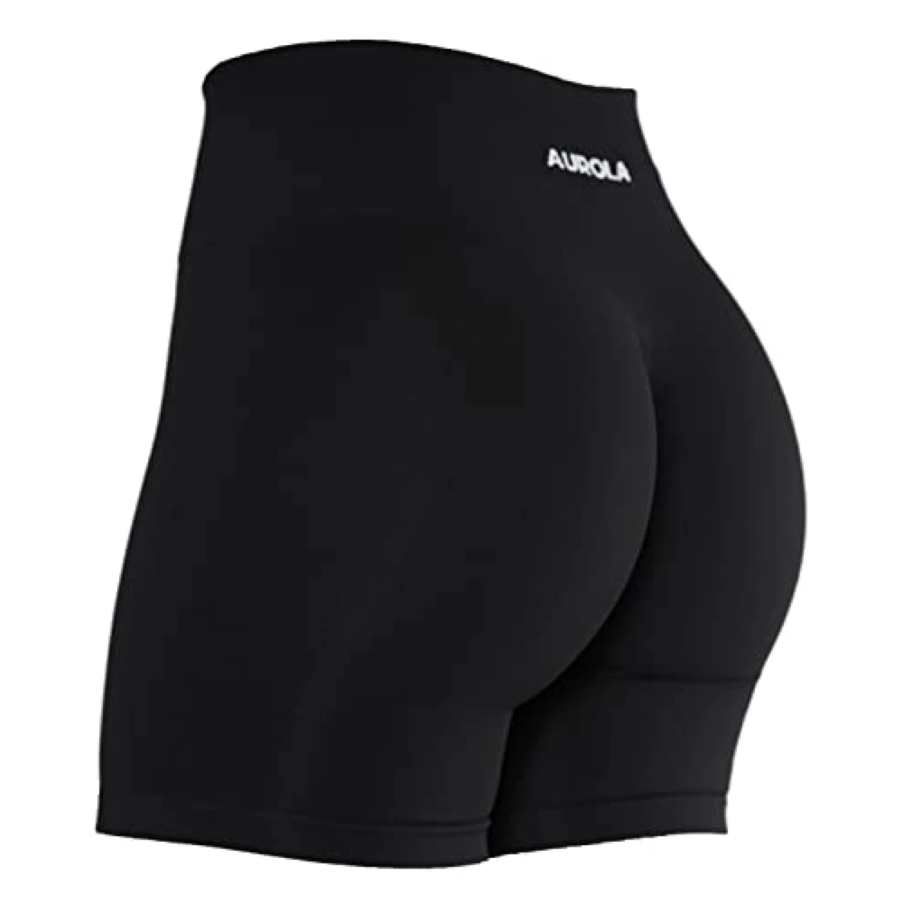 AUROLA Intensify Workout Shorts for Women Seamless Scrunch Short Gym Yoga Running Sport Active Exercise Fitness Shorts Black