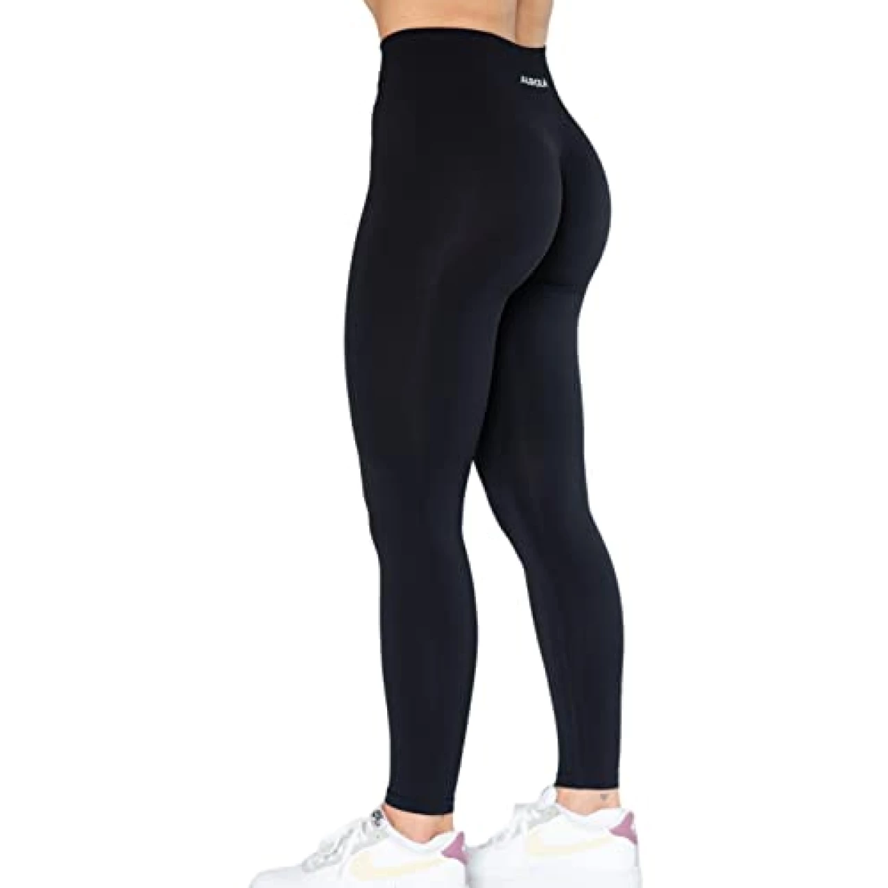 AUROLA Dream Collection Workout Leggings for Women High Waist Seamless Scrunch Athletic Running Gym Fitness Active Pants Dark Black M