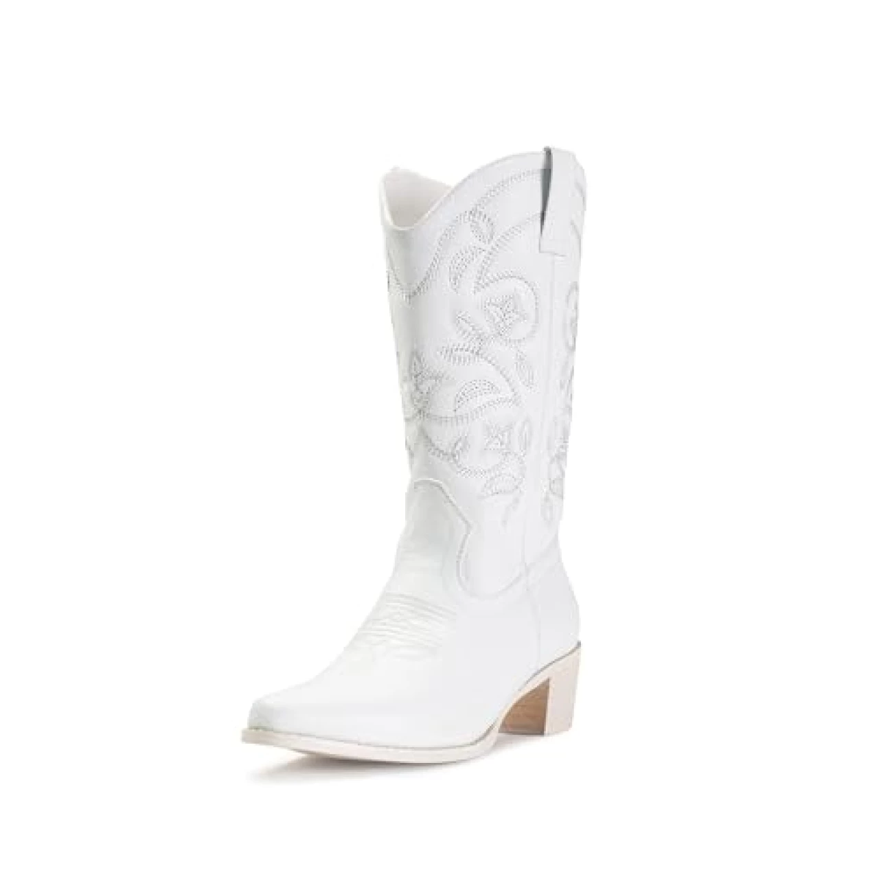 IUV Cowboy Boots For Women Pointy Toe Women&rsquo;s Western Boots Cowgirl Boots Mid Calf Boots