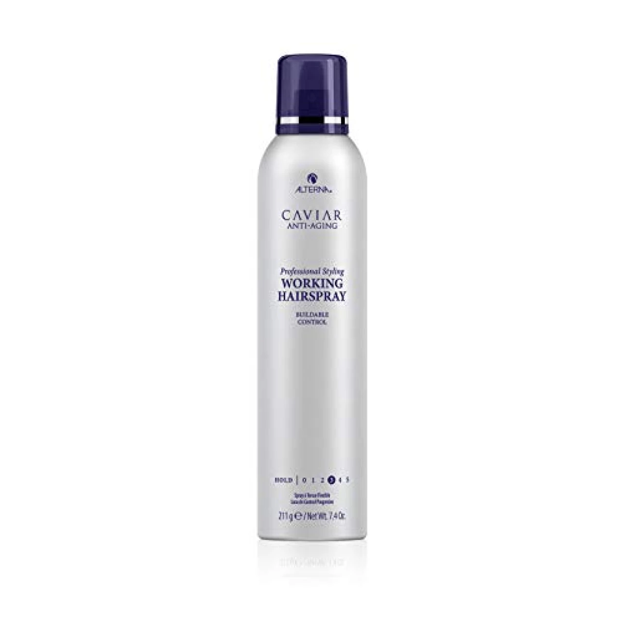 Alterna Caviar Working Hairspray | Buildable, Brushable Hold | Helps Control Frizz &amp; Adds Shine | Sulfate Free, 7.4 Fl Oz (Packaging May Vary)
