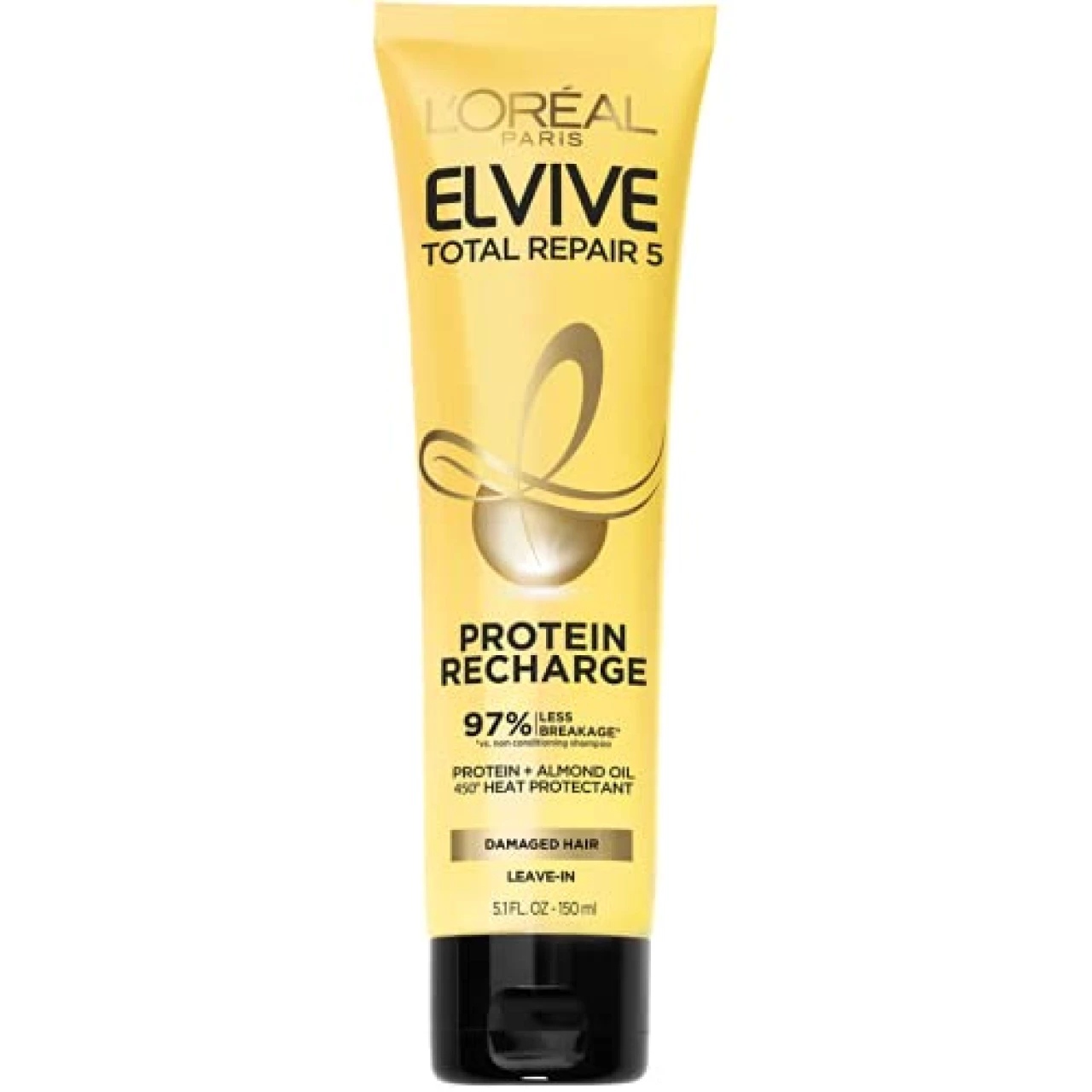 L&rsquo;Oreal Paris Elvive Total Repair 5 Protein Recharge Leave In Conditioner Treatment and Heat Protectant, 5.1 Ounce