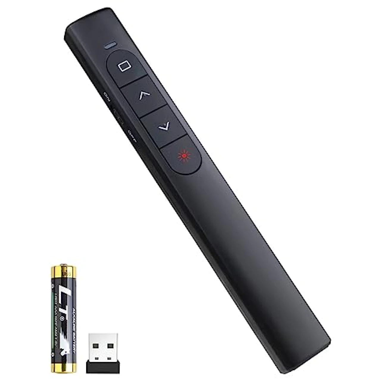 Wireless Presenter Remote, Presentation Clicker with Hyperlink &amp; Volume Remote Control PowerPoint Office Presentation Clicker for Keynote/PPT/Mac/PC/Laptop(Battery Included)