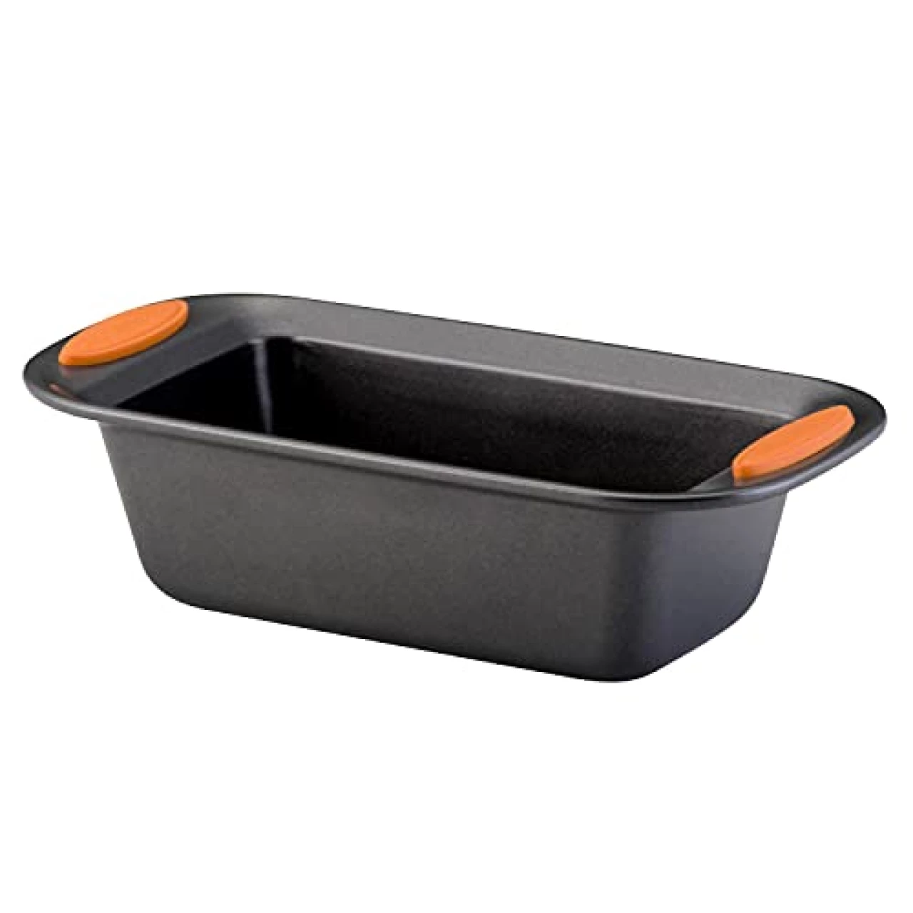 Rachael Ray Yum-o! Bakeware Oven Lovin&rsquo; Nonstick Loaf Pan, 9-Inch by 5-Inch Steel Pan, Gray with Orange Handles