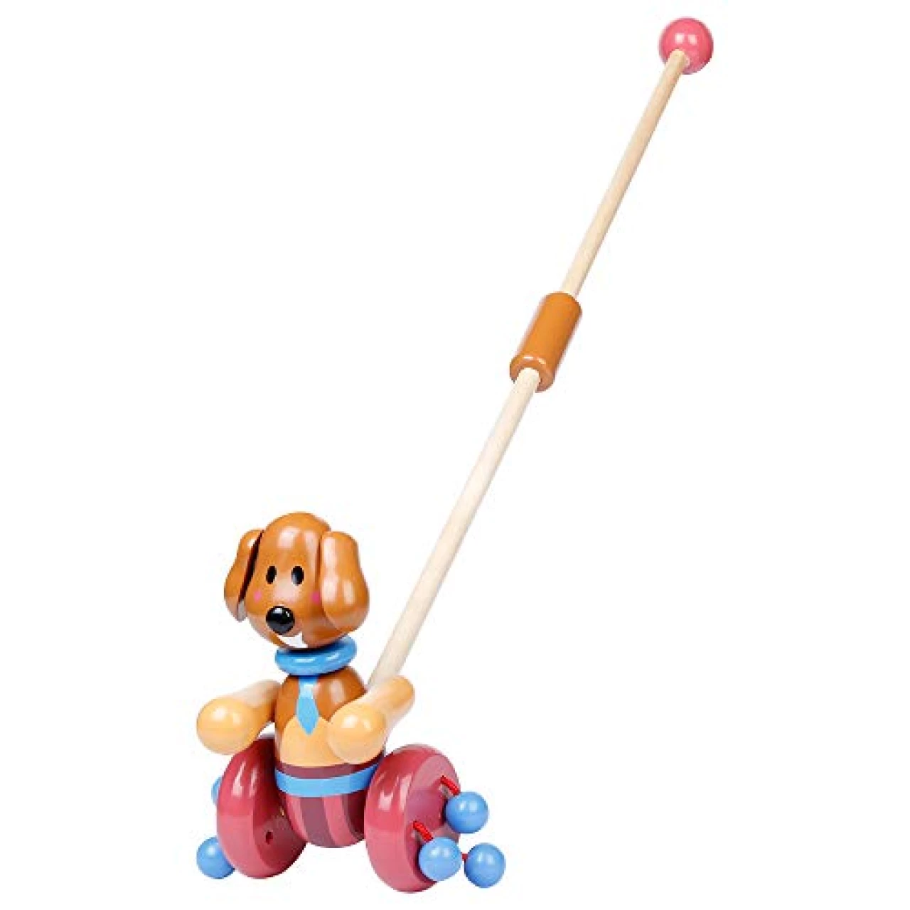 RUYU Loyal Puppy Wooden Push-n-Pull Activity Walking Toy