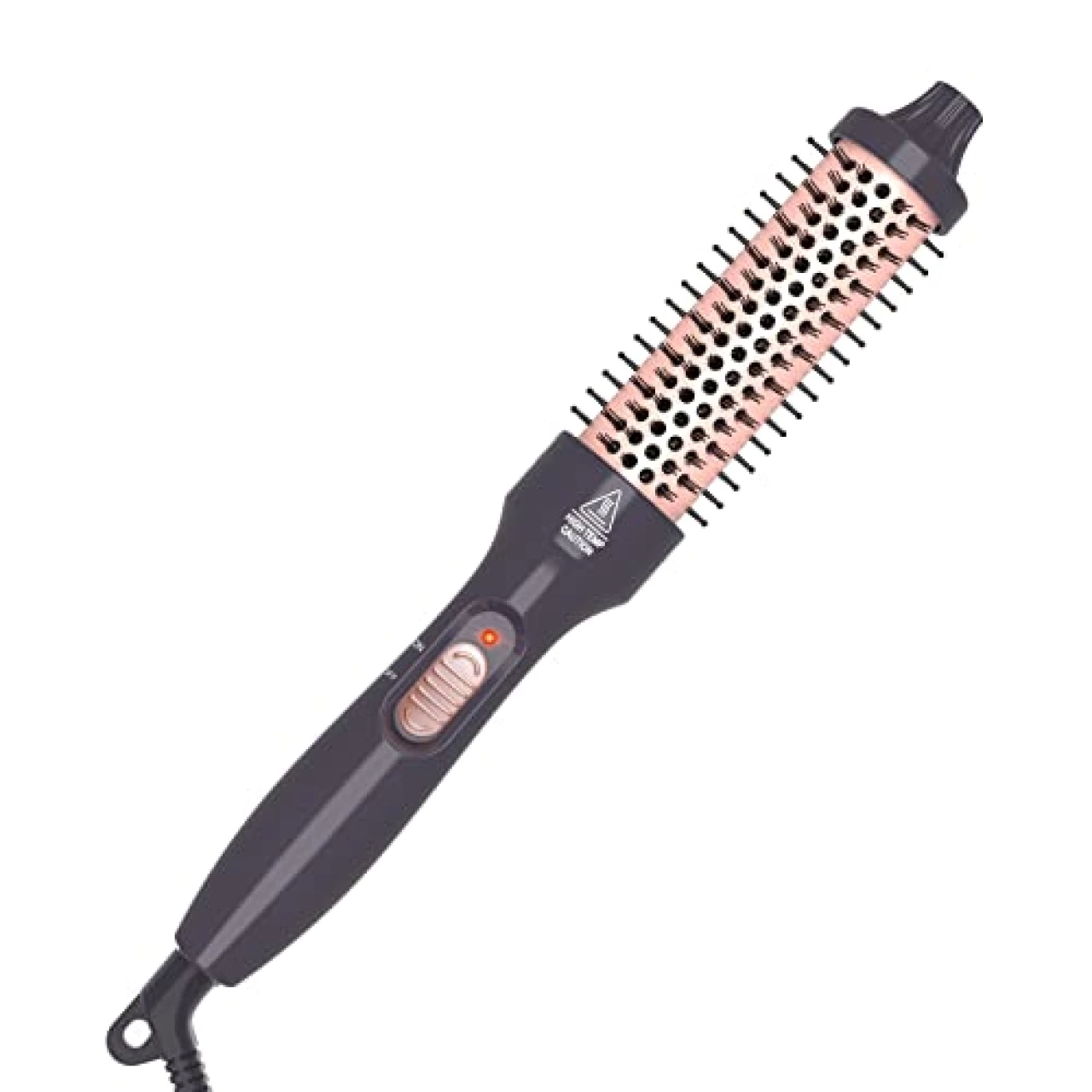 PHOEBE 1.25 Inch Curling Iron Brush Ceramic 1 1/4 Inch Double PTC Heated Hair Curling Comb Tourmaline Ionic Hair Curler Curling Iron Dual Voltage for Traveling On Long, Medium Hair - Black