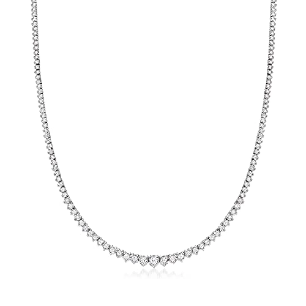 Ross-Simons 3.00 ct. t.w. Diamond Tennis Necklace in Sterling Silver. 20 inches