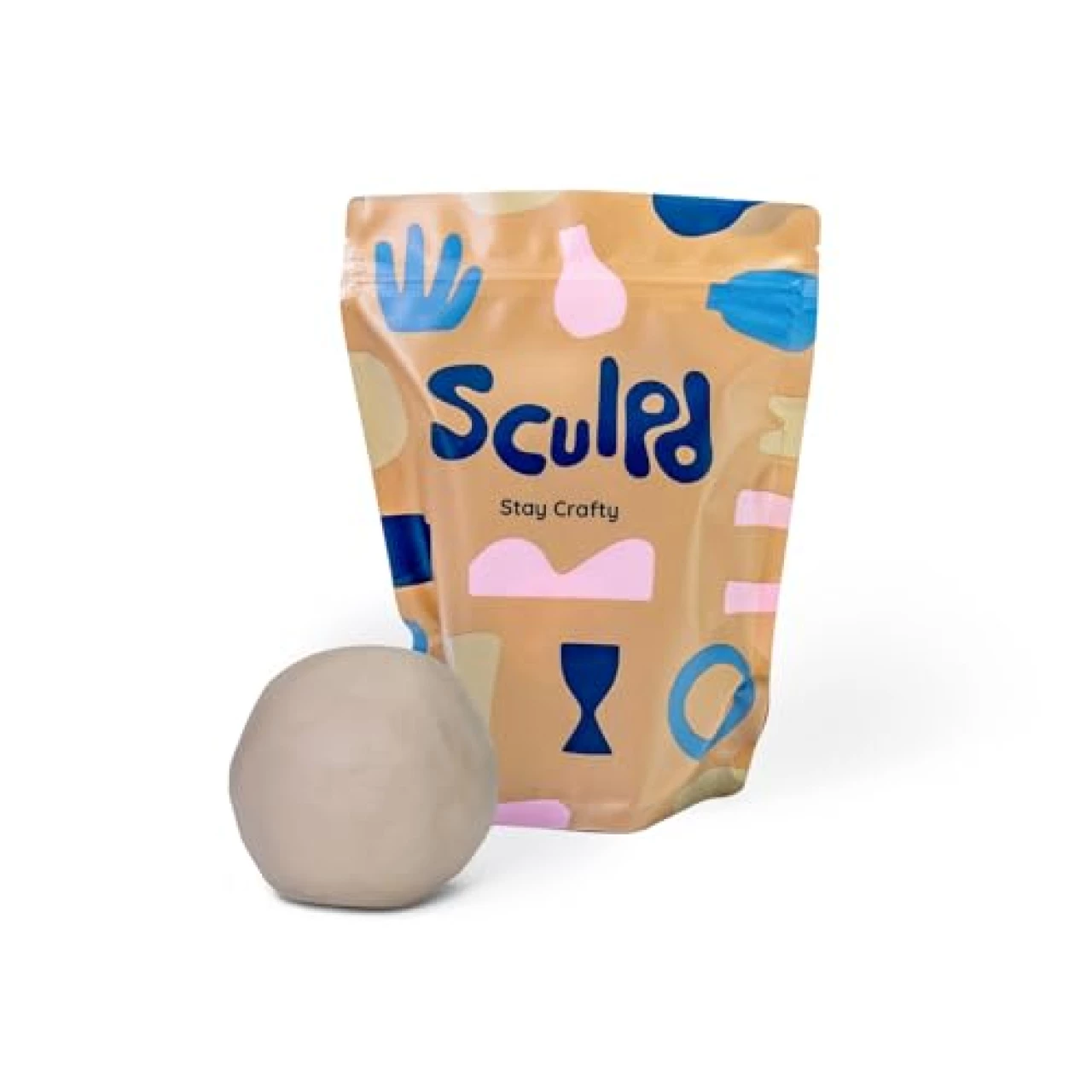 Sculpd Air Dry Clay, Extra Clay Bag for Kids, Teenagers &amp; Adults, Premium Modelling Clay, Soft, Self-Hardening Clay Suitable for Arts &amp; Craft Projects – 2.2lbs Clay Bag