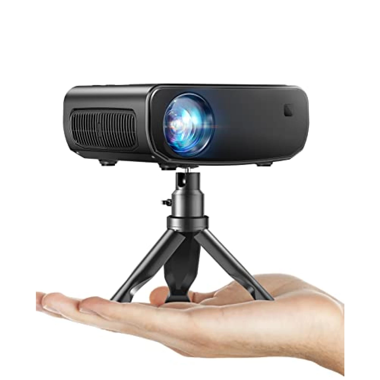 WiFi Projector for iPhone, ELEPHAS 2024 Upgraded Mini Projector with Tripod &amp; Carry Bag, Full HD 1080P Supported