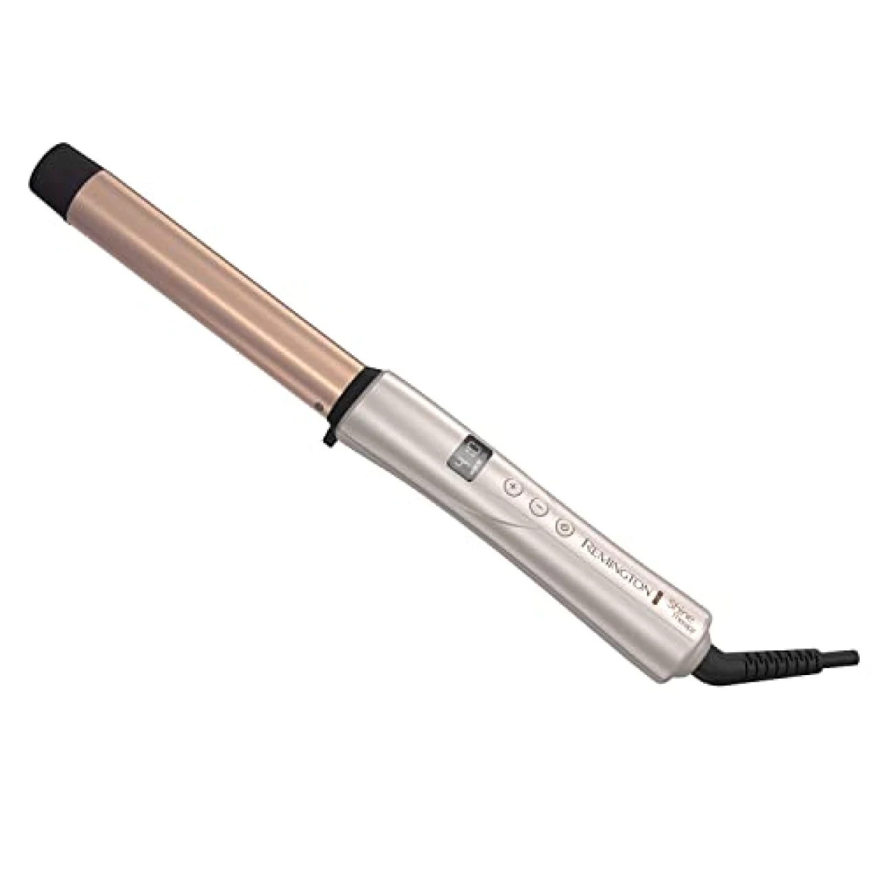 REMINGTON Shine Therapy Argan Oil &amp; Keratin Infused 1 Inch Straight Barrel Curling Wand for Loose Waves, Includes Heat Glove