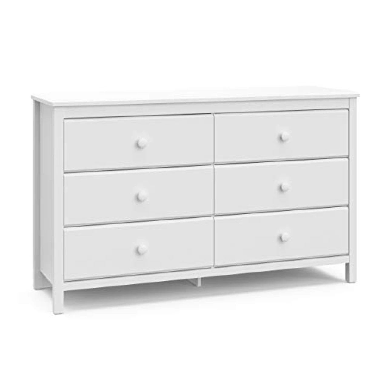 Storkcraft Alpine 6 Drawer Double Dresser (White)