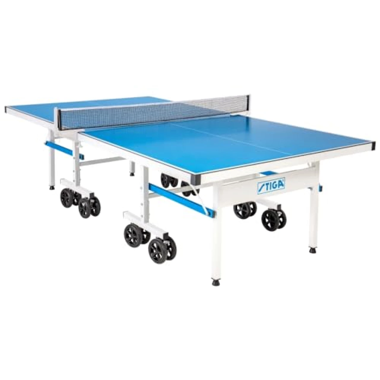 STIGA XTR Professional Table Tennis Tables - All Weather Aluminum Waterproof Indoor / Outdoor Design with Net &amp; Post - 10 Minute Easy Assembly Ping-Pong Table with Compact Storage