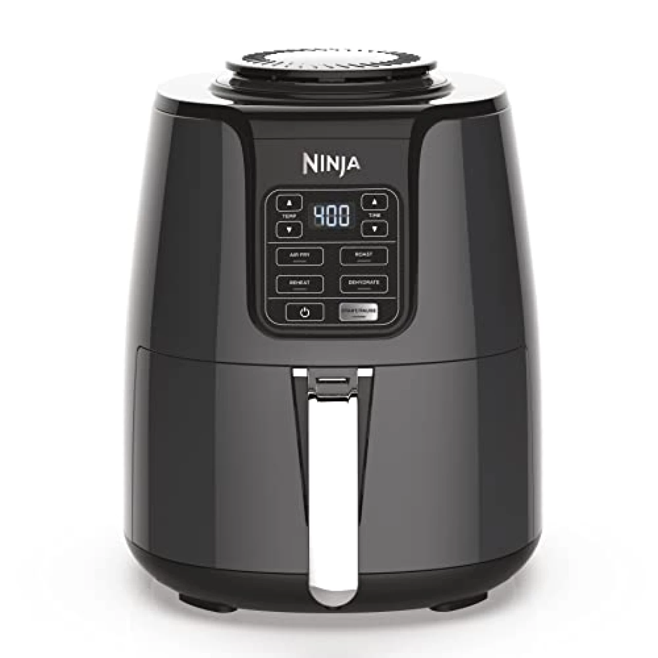 Ninja AF101 Air Fryer that Crisps, Roasts, Reheats, &amp; Dehydrates, for Quick, Easy Meals, 4 Quart Capacity, &amp; High Gloss Finish, Grey