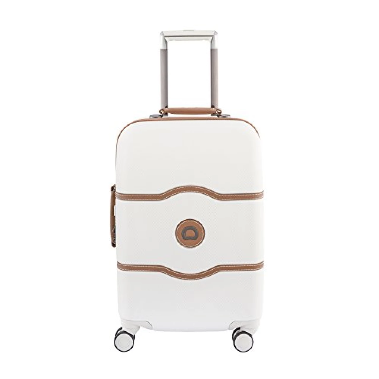 DELSEY Paris Chatelet Hard+ Hardside Luggage with Spinner Wheels, Champagne White, Carry-on 21 Inch, with Brake