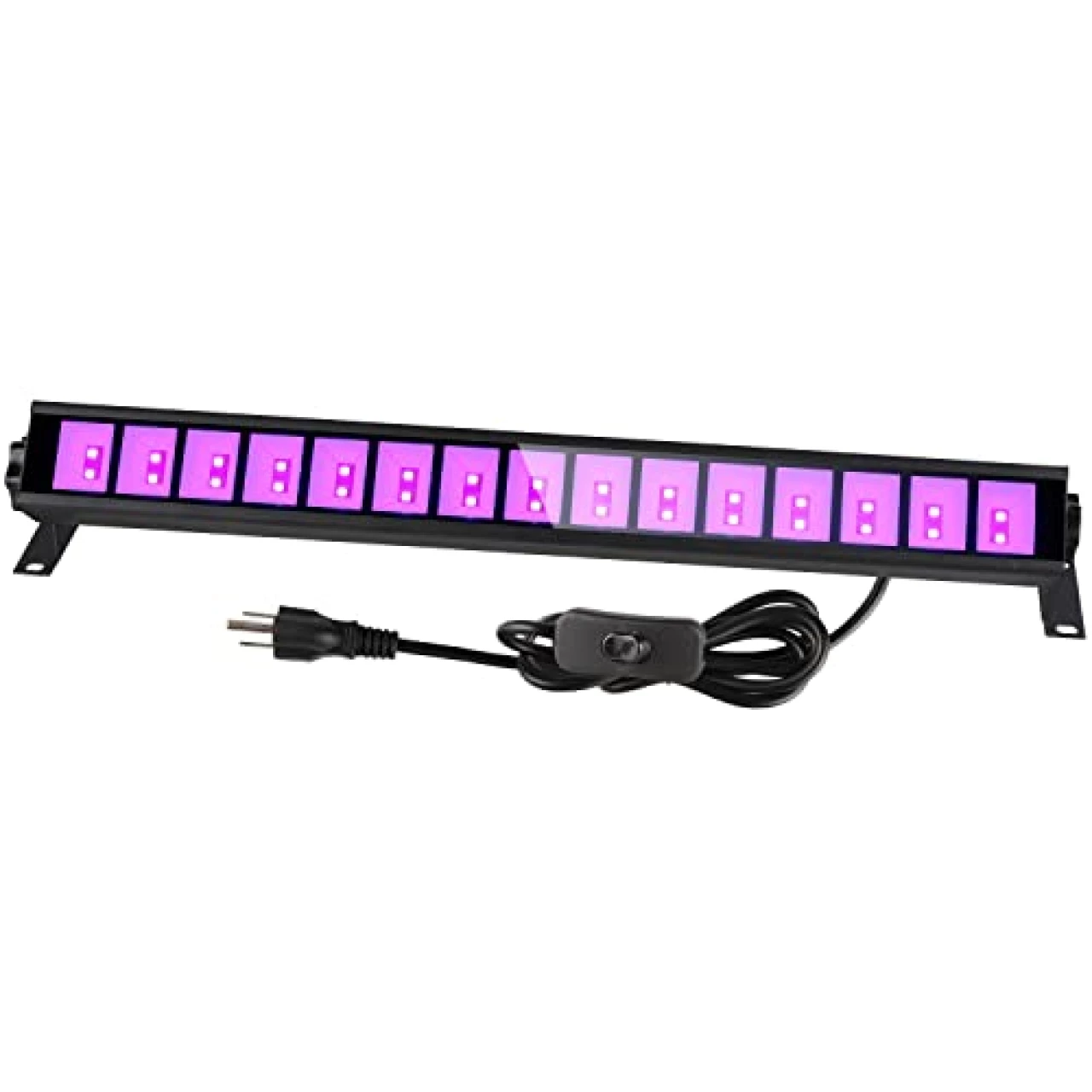 Upgraded 36W LED Black Light Bar, Premium LED Blacklight Flood Light with Plug+Switch+5ft Cord