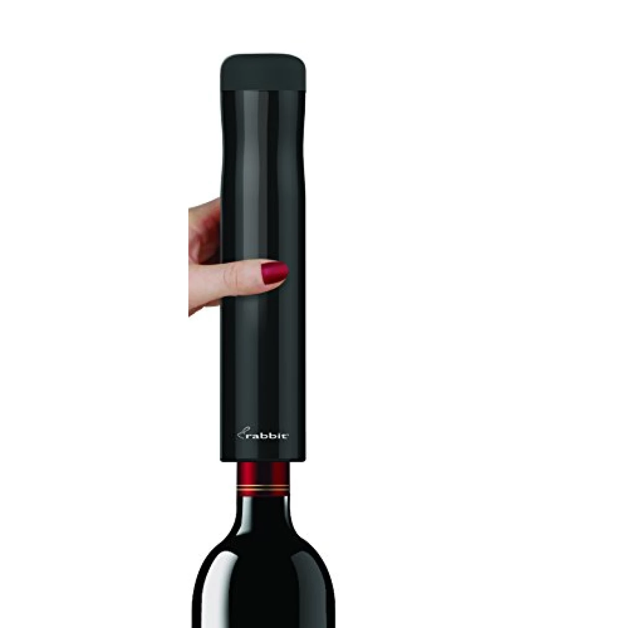 Rabbit Automatic Electric Corkscrew Wine Bottle Opener, One Size, Shiny Black