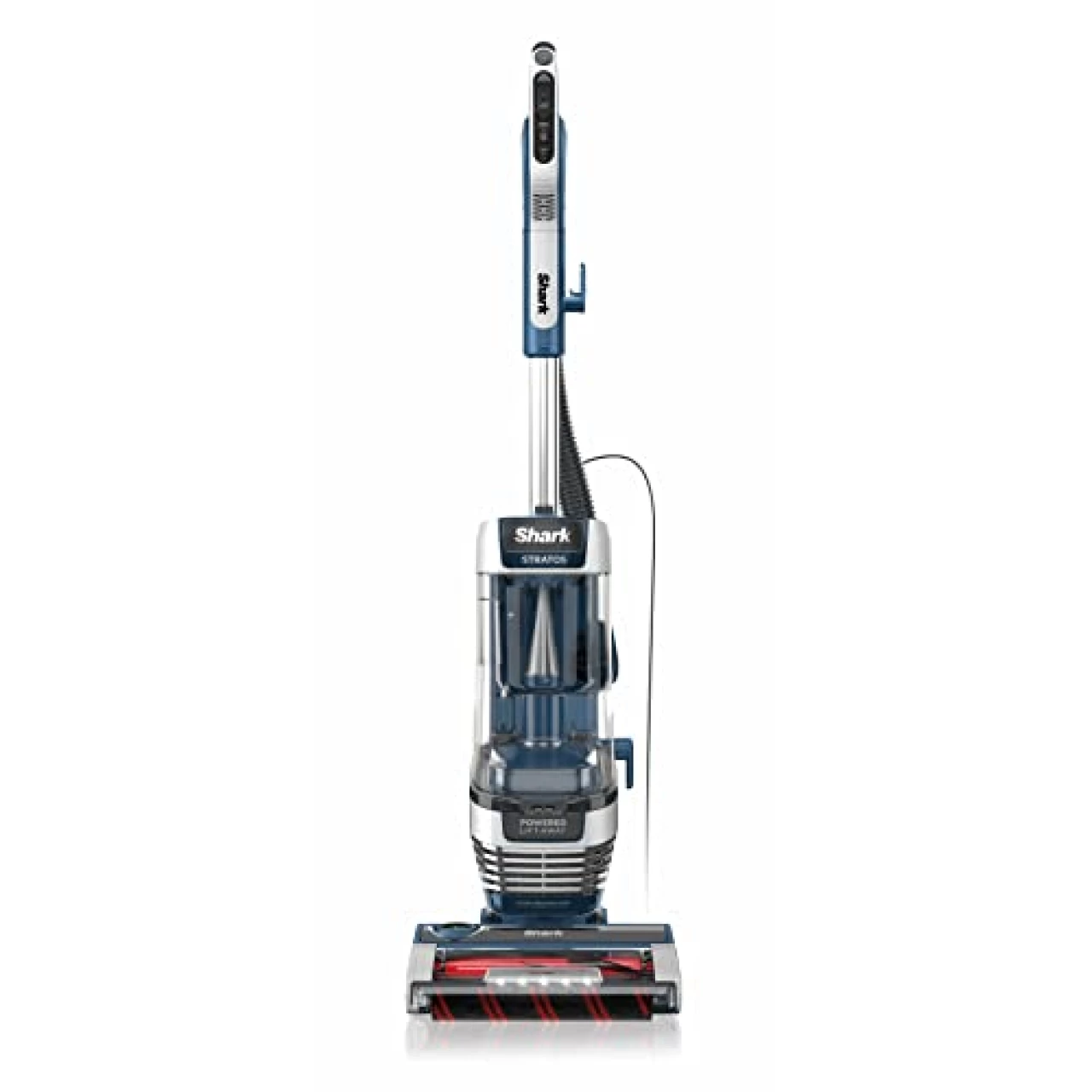 Shark AZ3002 Stratos Upright Vacuum with DuoClean PowerFins, HairPro, Powered Lift-Away, Self-Cleaning Brushroll, &amp; Odor Neutralizer Technology, Navy