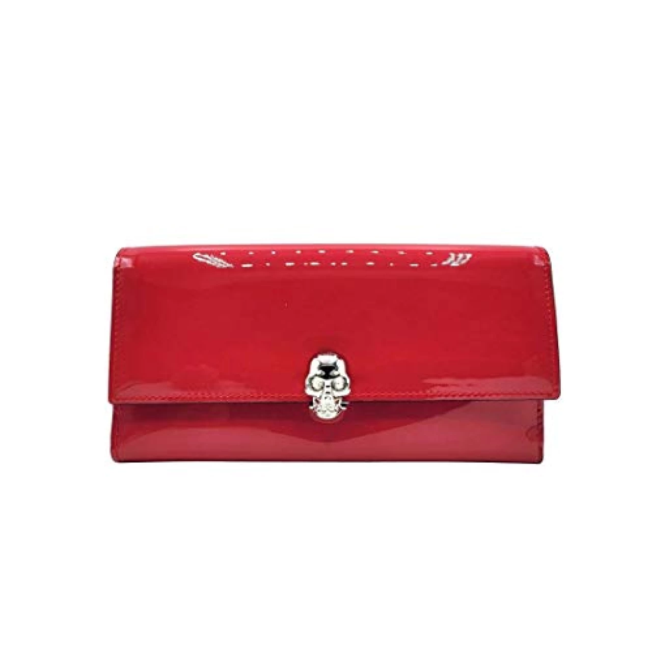 Alexander Mcqueen Women&rsquo;s Hot Pink Patent Leather Continental Wallet