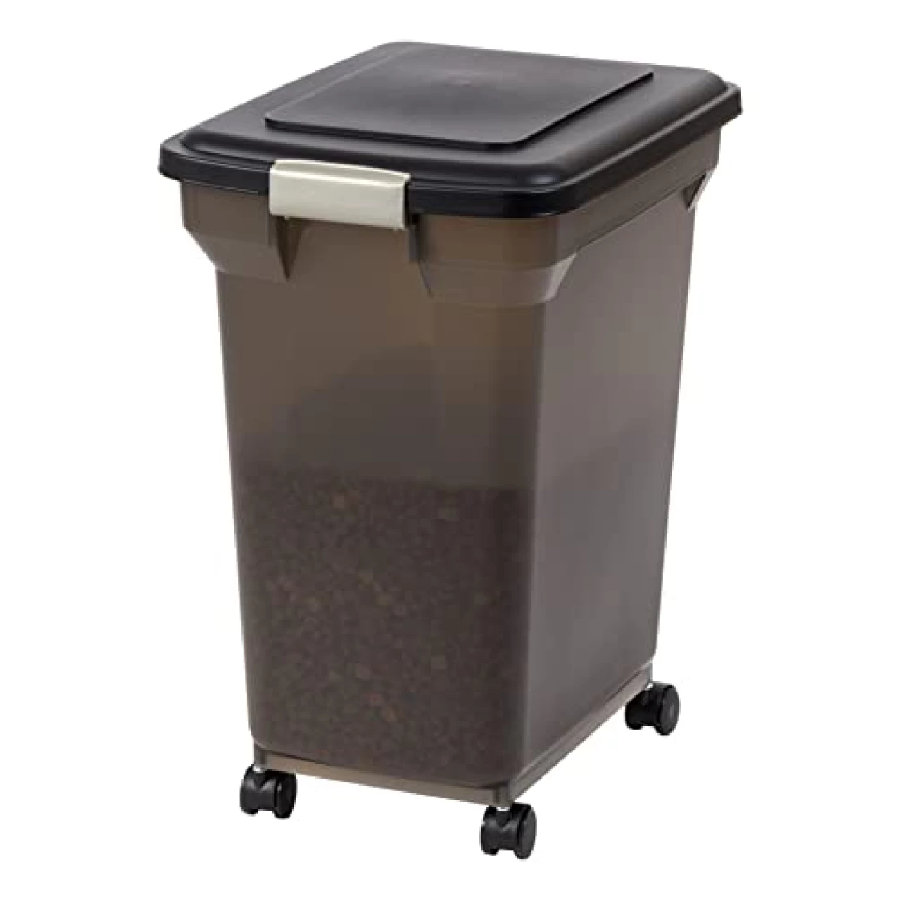 IRIS USA 55qt/45lbs Premium Airtight Pet Food Storage Container, Smoke