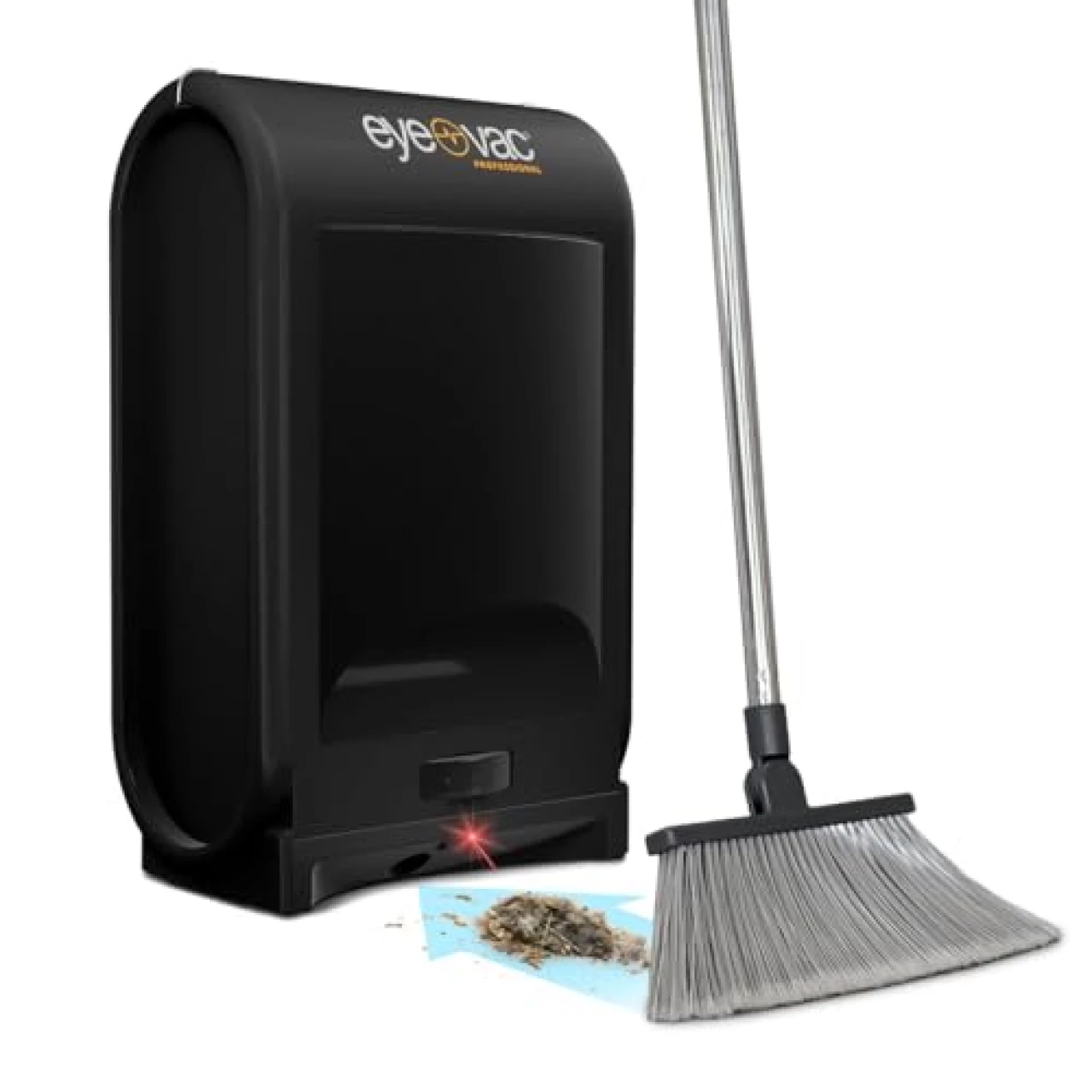 EyeVac Pro Touchless Vacuum Automatic Dustpan - Ultra Fast &amp; Powerful - Great for Sweeping Salon Pet Hair Food Dirt Kitchen, Corded Canister Vacuum, Bagless, Automatic Sensors, 1400 Watt (Black)