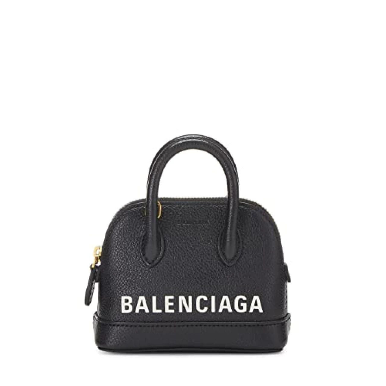 Balenciaga, Pre-Loved Black Calfskin Logo Ville Top Handle Bag Mini, Black