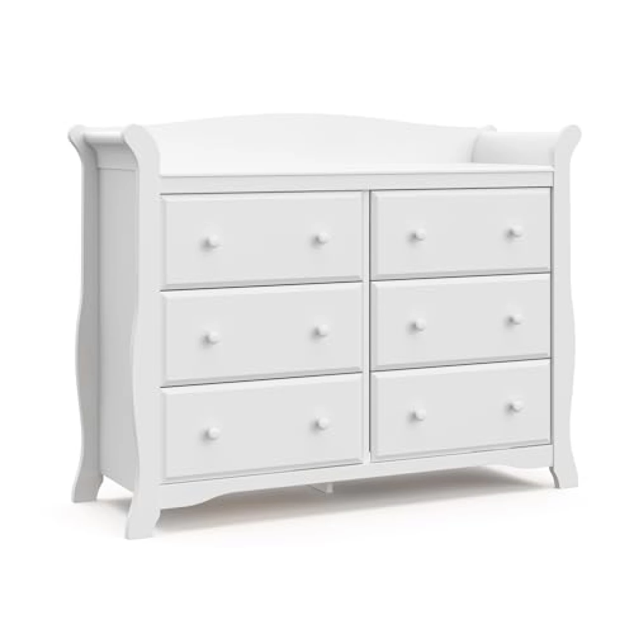 Storkcraft Avalon 6 Drawer Double Dresser (White)