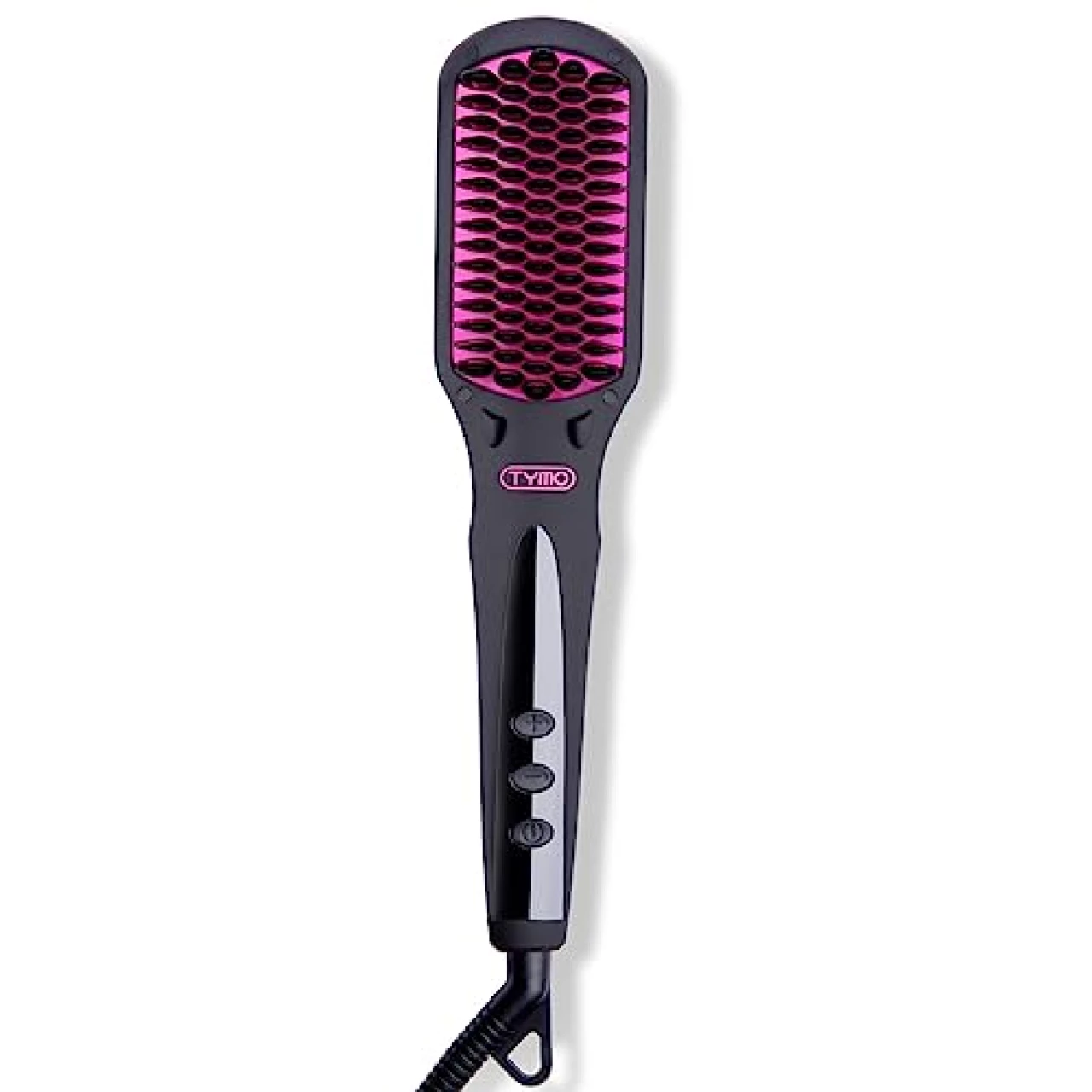 TYMO Ionic Hair Straightener Brush - Straightening Brush with Enhanced 10 Million Negative Ions, 25s Heat-up, 16 Temps &amp; Dual Voltage, Ceramic Hot Comb Anti-Scald &amp; Auto-Off for Women