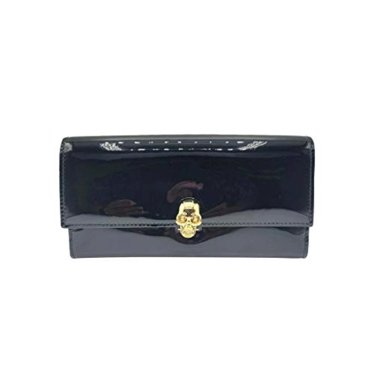 Alexander Mcqueen Women&rsquo;s Black Patent Leather Continental Wallet