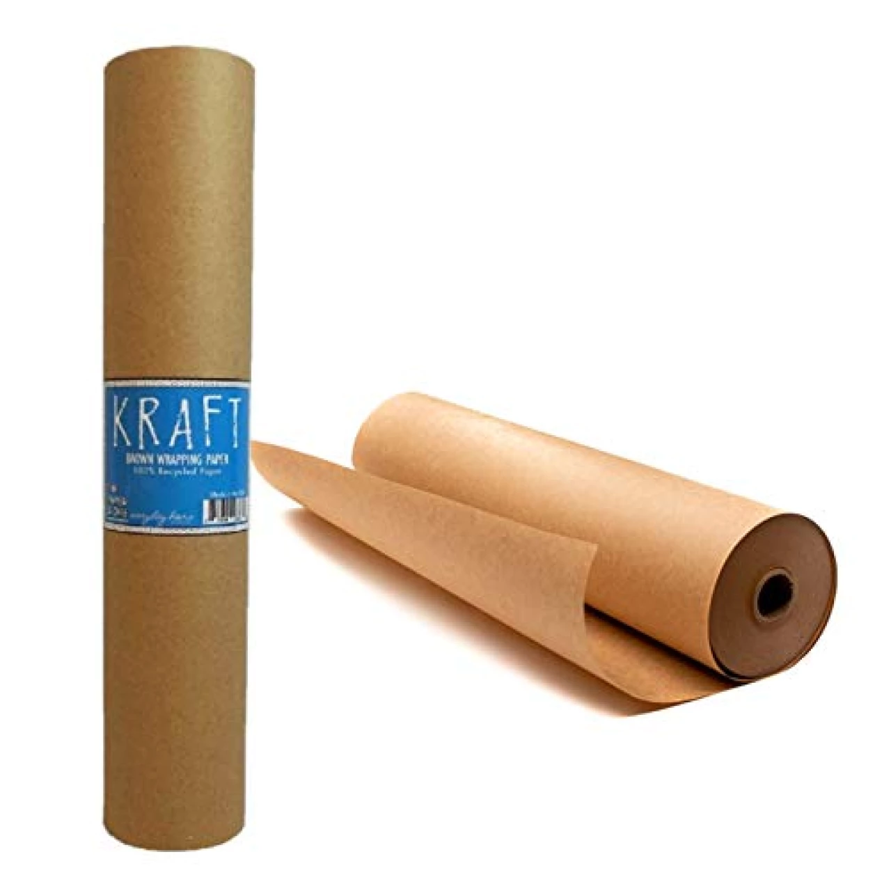 Kraft Brown Wrapping Paper Roll 48&quot; x 1,800&quot; (150 ft) – 100% Recyclable Craft Construction and Packing Paper