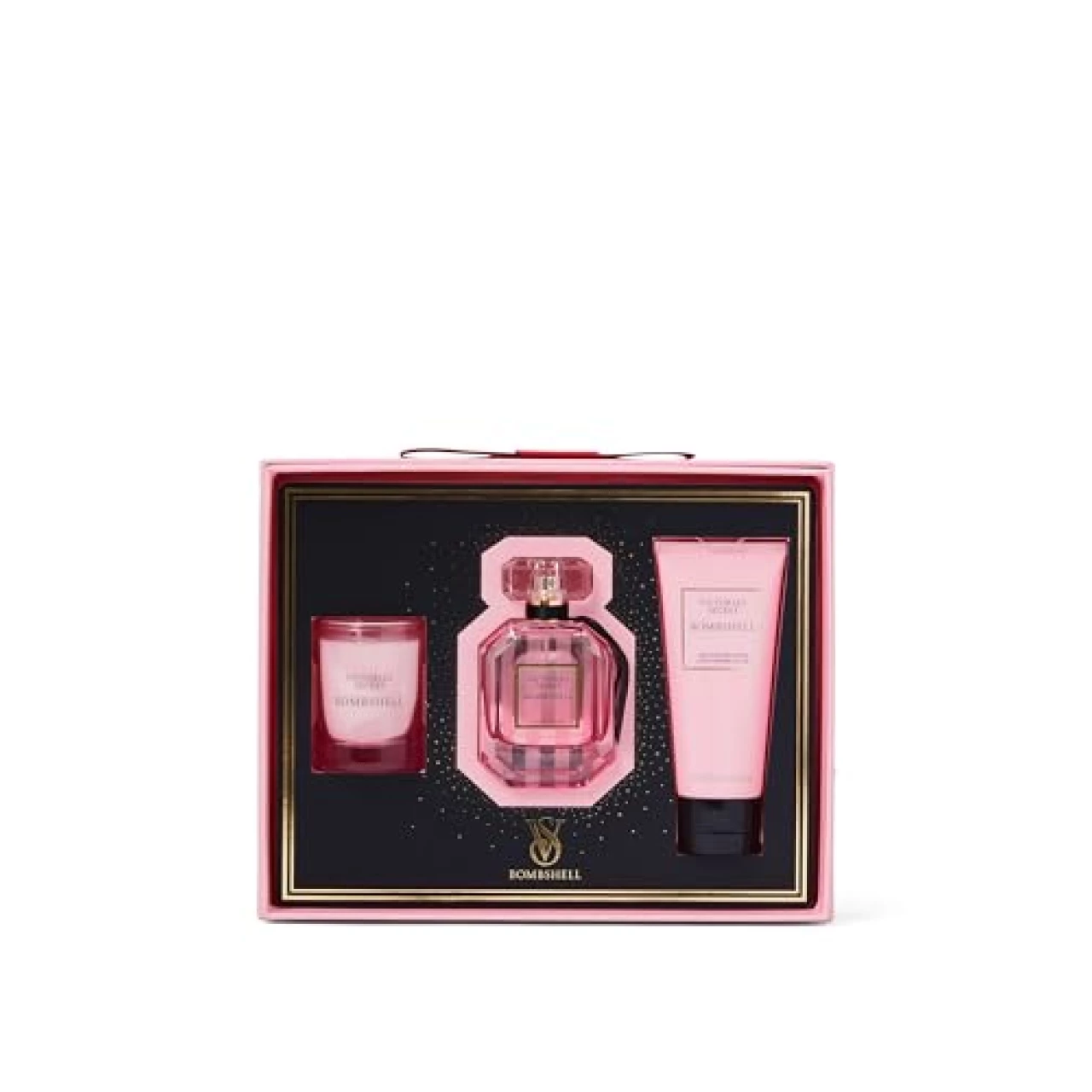 Victoria&rsquo;s Secret Bombshell 3 Piece Luxe Fragrance Gift Set: 1.7 oz. Eau de Parfum, Travel Lotion, &amp; Candle