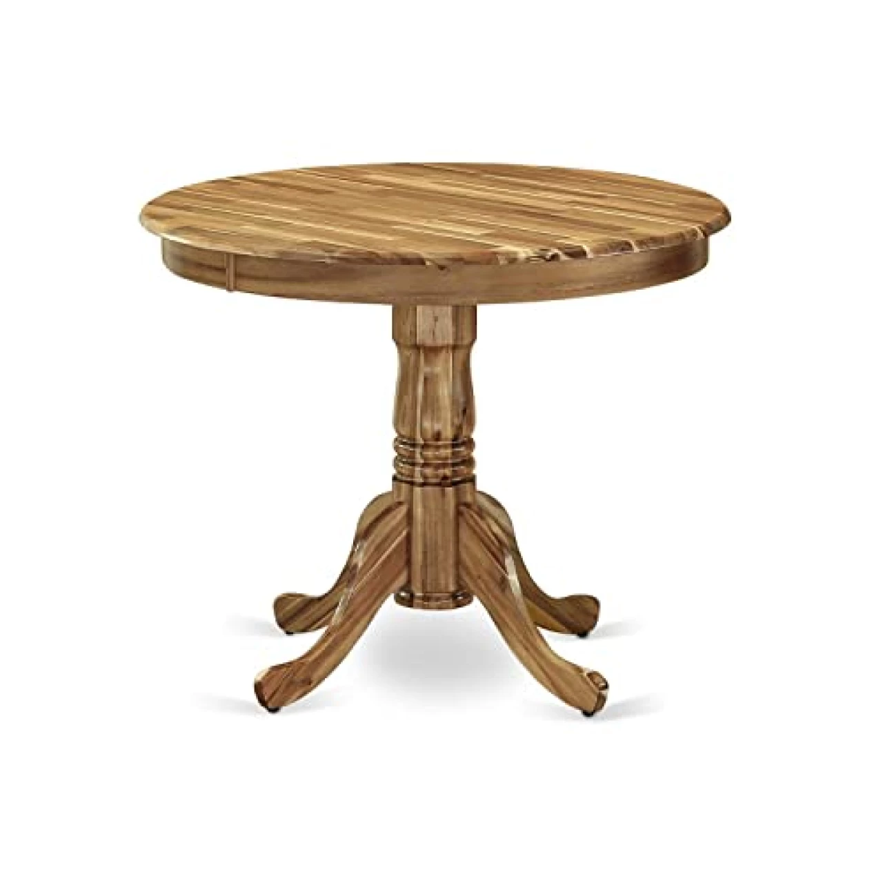 East West Furniture ANT-ANA-TP Antique Dining Room Round Kitchen Table Top with Pedestal Base, 36x36 Inch, Natural