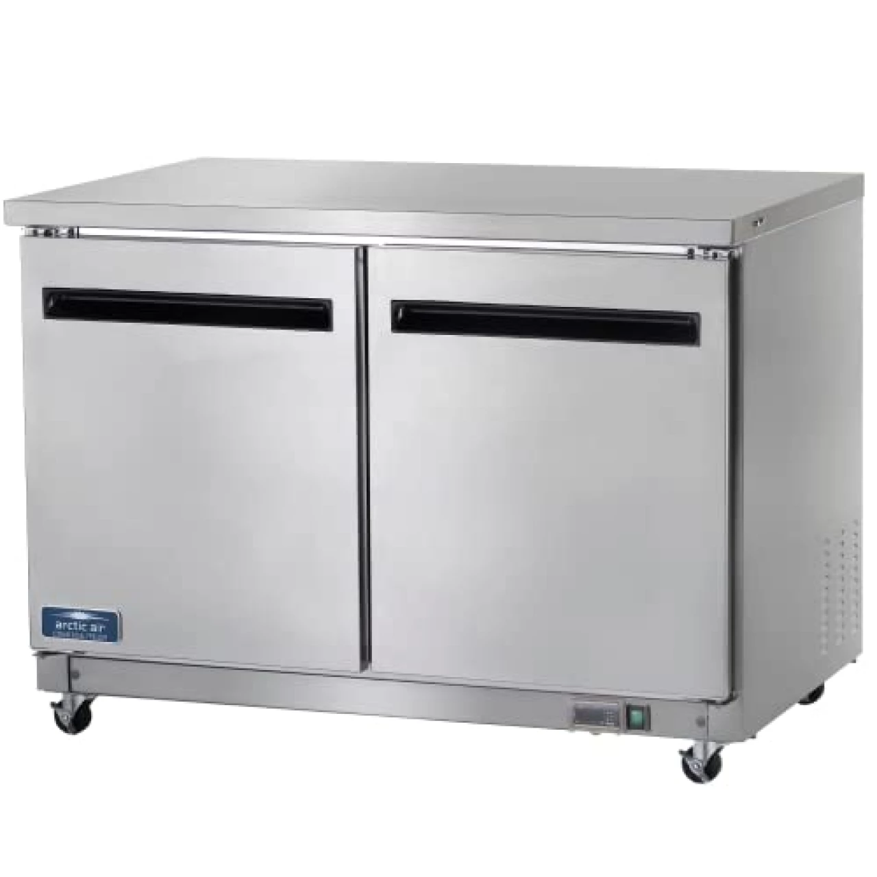 Arctic Air AUC48R 48&quot; Undercounter Worktop Refrigerator - 12 Cubic Feet, 2 Section, 2 Doors, Stainless Steel, 115v